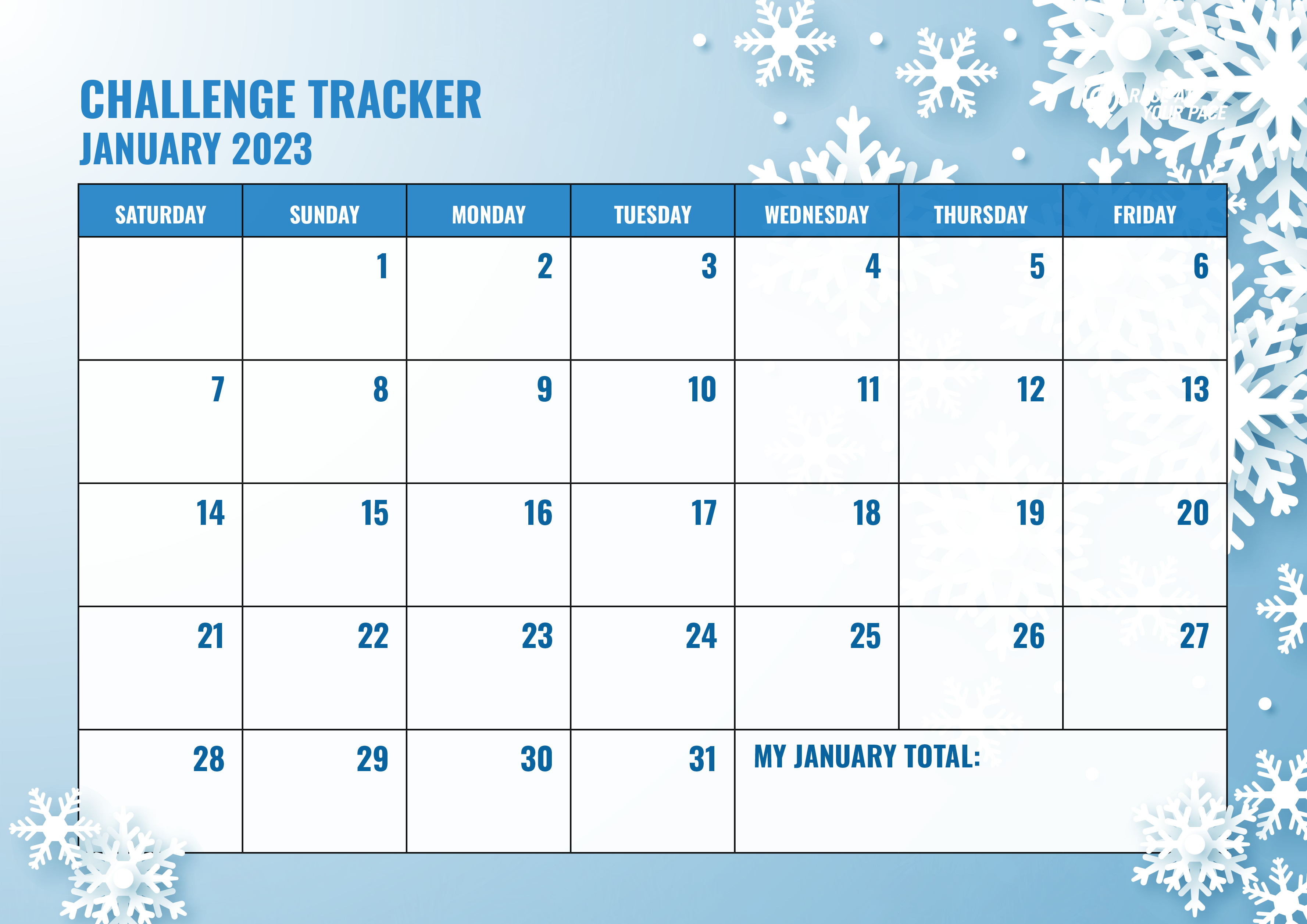 January 2023 tracker